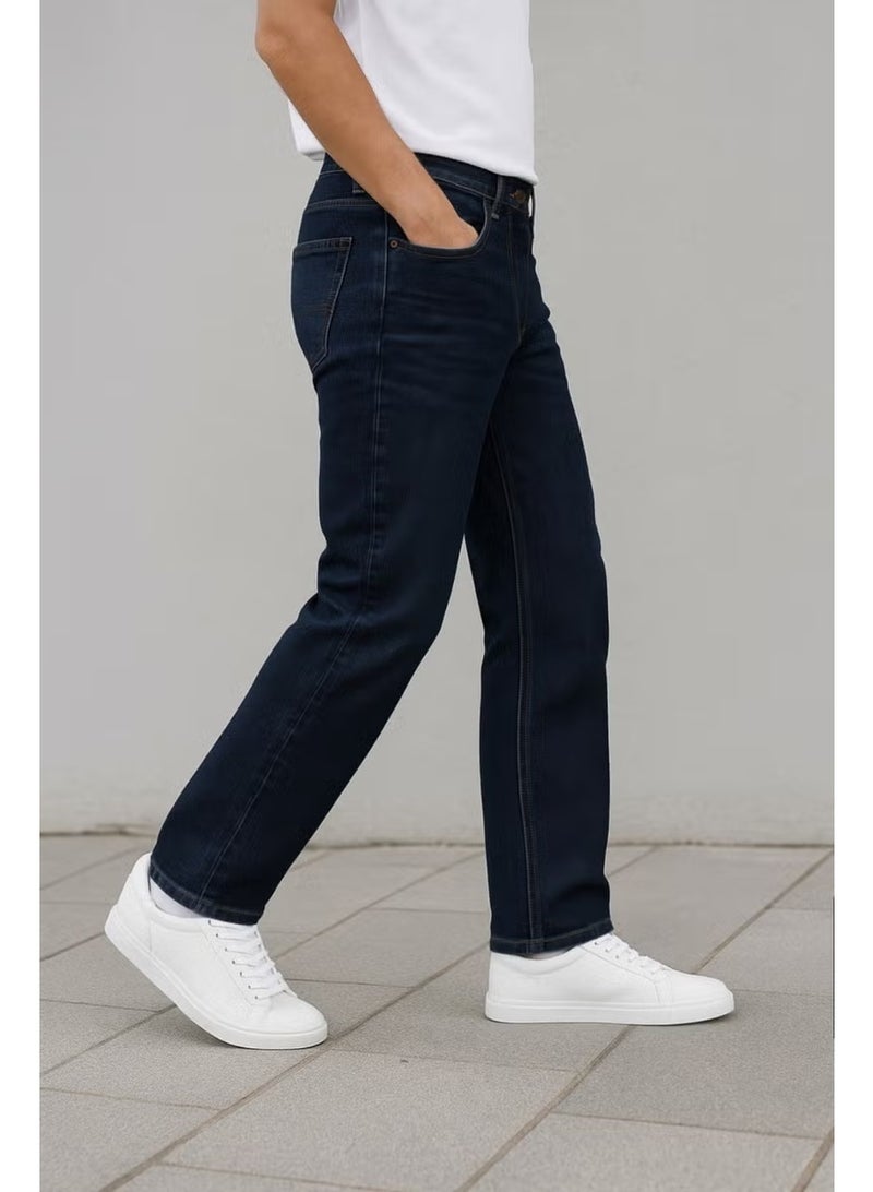 Cedy Denim Men's High Waist Wide Cut Piggy Leg Jeans Regular Fit Jean C336 - Image 3